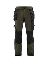 Blåkläder Werkbroek met 4-weg stretch 15221645 | Groen/Zwart | Maat 62 - 7330509723258
