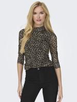 Only Onlerica Life Mesh L/s Top Jrs Noos T-shirt Lange Mouw Pumice Stone Everyday Leo