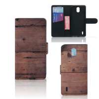 Nokia 1.3 Book Style Case Old Wood - thumbnail