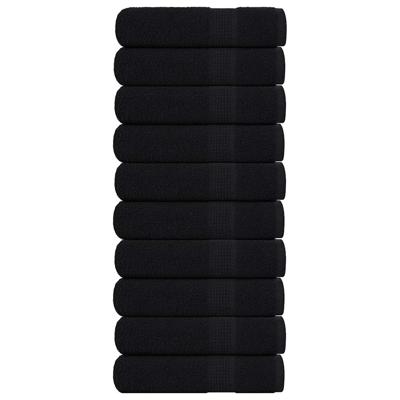 VidaXL Badhanddoeken 10 st 100x150 cm 360 g/m² 100% katoen zwart