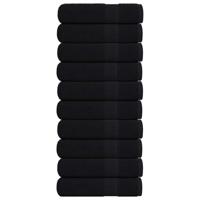 VidaXL Badhanddoeken 10 st 100x150 cm 360 g/m² 100% katoen zwart VidaXL Badhanddoeken 10 st 100x150 cm 360 g/m² 100% katoen zwart