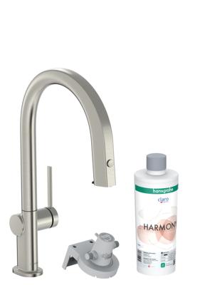 Hansgrohe Aqittura M91 Filter systeem 210, uittrekbare uitloop, starter set, rvs look