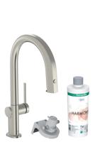 Hansgrohe Aqittura M91 Filter systeem 210, uittrekbare uitloop, starter set, rvs look