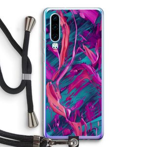 Pink Clouds: Huawei P30 Transparant Hoesje met koord