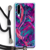 Pink Clouds: Huawei P30 Transparant Hoesje met koord