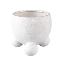 PTMD Malinda Cream ceramic pot round shaped round legXL