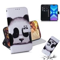 Panda patroon gekleurde tekening horizontale Flip lederen case voor Huawei eer 8X met houder & card slots & portemonnee