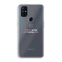 uzelf graag zien: OnePlus Nord N10 5G Transparant Hoesje
