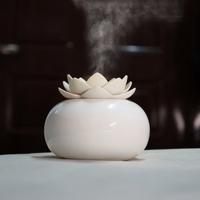Lotus Keramische Nano spray HYDRATING aroma bevochtiger Luchtreiniger (witte bloem + wit lichaam keramiek)