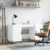 Bureau 140x50x75 cm bewerkt hout wit