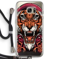 Tiger and Rattlesnakes: Samsung Galaxy S7 Edge Transparant Hoesje met koord