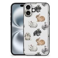 Dierenprint Telefoonhoesje voor iPhone 16 Plus Konijntjes