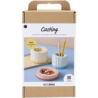 Creativ Company Hobbyset gieten, bakjes, blauw, rood, lichtgeel, 1 doos