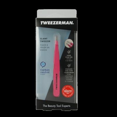 Tweezerman Slant pretty in pink 1 Stuks