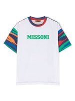 Missoni Kids t-shirt à motif zigzag - Bleu