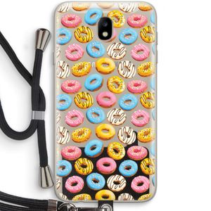 Pink donuts: Samsung Galaxy J7 (2017) Transparant Hoesje met koord
