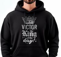 Koning van de dag hoodie met naam