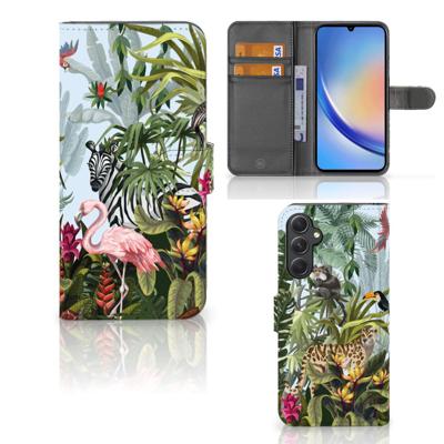 Telefoonhoesje | Met pasjeshouder | voor Samsung Galaxy A24 4G Jungle