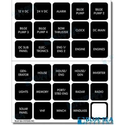 BS4218 - SET VAN 30 DC-ETIKETTEN. ZWART