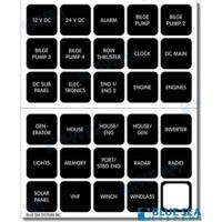 BS4218 - SET VAN 30 DC-ETIKETTEN. ZWART