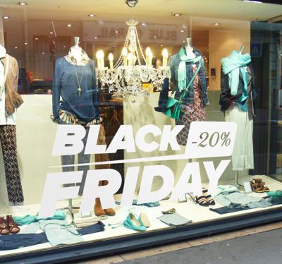 Black friday sticker etalage label