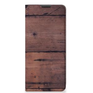 Motorola Moto G51 5G Book Wallet Case Old Wood