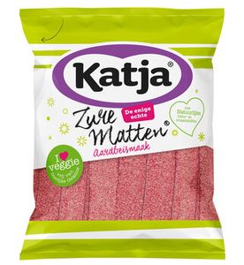 Katja Katja - Zure Aardbei Matten 125 Gram 15 Stuks