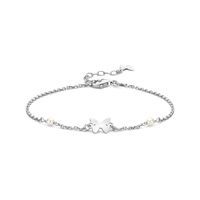 Armband Vlinder zilver-synth. parel 1,5 mm 16-19 cm Armband Vlinder zilver-synth. parel 1,5 mm 16-19 cm
