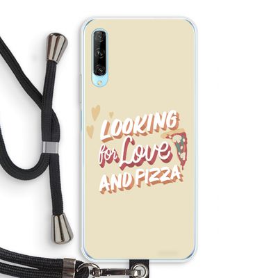 Pizza is the answer: Huawei P Smart Pro Transparant Hoesje met koord