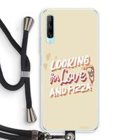 Pizza is the answer: Huawei P Smart Pro Transparant Hoesje met koord