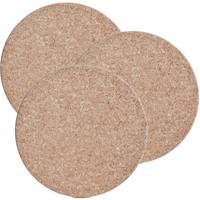 Pannenonderzetter - 3x - kurk - rond - Dia 17 cm - tot 220 graden - ovenschalen/kookpannen
