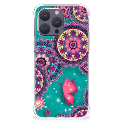 iPhone 15 Pro Max Back Cover Cirkels en Vlinders iPhone 15 Pro Max Back Cover Cirkels en Vlinders