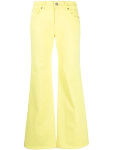 P.A.R.O.S.H. pantalon évasé à taille mi-haute - Jaune