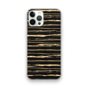 Gouden strepen: iPhone 12 Pro Transparant Hoesje