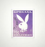 Playboy Wall Art - Limited Edition Postzegel Paars - thumbnail
