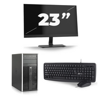 HP Compaq Pro 6300 Micro Tower - Intel Core i7-3e Generatie - 16GB RAM - 256GB SSD - Windows 10 + 1x 23 inch Monitor