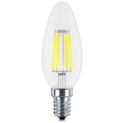 LED Lamp E14 Kaars Filament - Brinton - Helder 4W 470lm - 830 Warm Wit 3000K - C35 - CLR - Dimbaar | Vervangt 40W