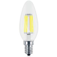 LED Lamp E14 Kaars Filament - Brinton - Helder 4W 470lm - 830 Warm Wit 3000K - C35 - CLR - Dimbaar | Vervangt 40W