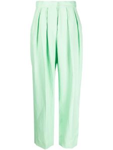 Stella McCartney pantalon ample à plis - Vert