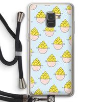 Citroenen: Samsung Galaxy A8 (2018) Transparant Hoesje met koord