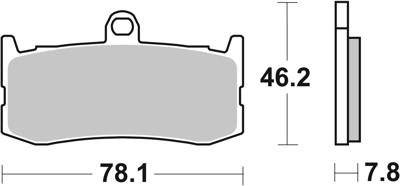 BREMBO Remblokken, voor de moto, Road/Sport Organisch 07GR06RC