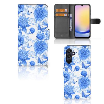 Hoesje voor Samsung Galaxy A25 Flowers Blue Hoesje voor Samsung Galaxy A25 Flowers Blue