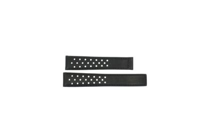 Horlogeband Tag Heuer WV2113 / FC6167 Leder Zwart 18mm