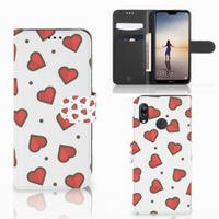 Huawei P20 Lite Telefoon Hoesje Hearts - thumbnail