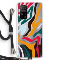 Colored Zebra: Xiaomi Mi 10T 5G Transparant Hoesje met koord