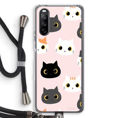 Katten: Sony Sony Xperia 10 III Transparant Hoesje met koord