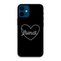 Friends heart black: iPhone 12 mini Biologisch afbreekbaar hoesje