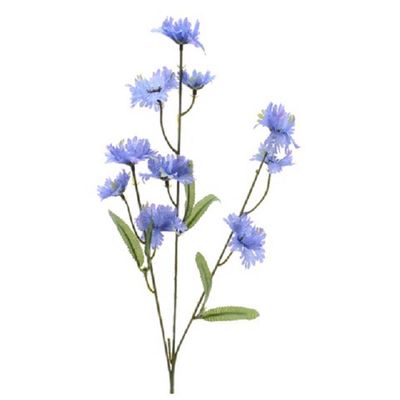 Kunstbloemen Korenbloem/centaurea cyanus takken paars 55 cm