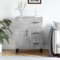Dressoir 69,5x34x90 cm bewerkt hout betongrijs - thumbnail
