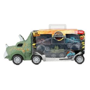 World Of Dinosaurs dinotruck met 3 pull-back auto&apos;s